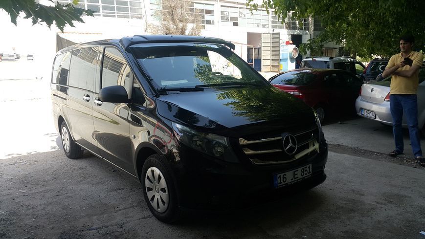 Козирьок на лобове скло (чорний глянець, 5мм). Mercedes Vito/V-class W447 2014- рр. 5483g049 фото
