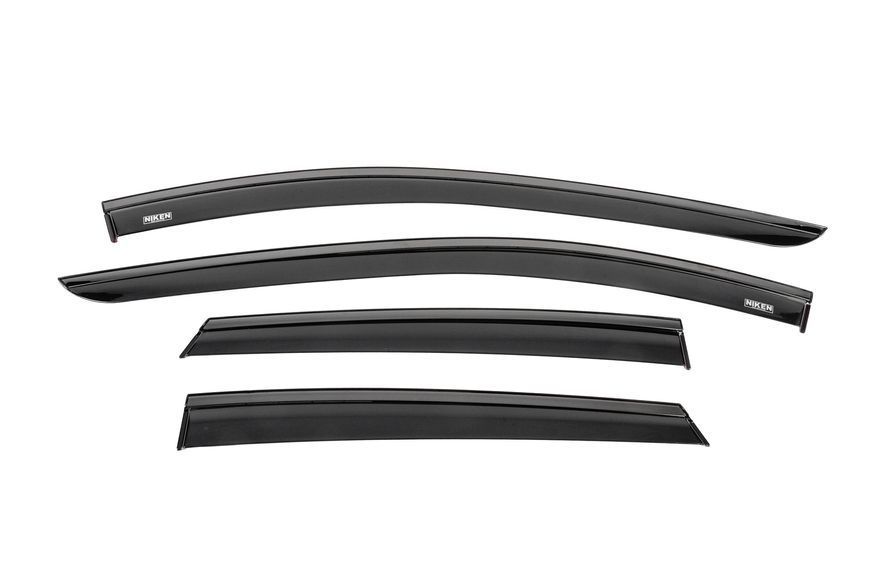 Вітровики з чорним молдингом Niken Luxury (4 шт).Seat Leon 2013-2020 гг. 069st040201 фото