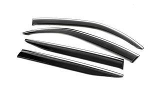 Ветровики с хромированным молдингом Niken Luxury (4 шт). Toyota Land Cruiser 300 2021- гг. btyld2123-w/s фото