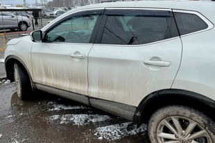 Вітровики з хром молдингом (4 шт, HIC). Nissan Qashqai 2014-2021 рр. ni84-ij фото