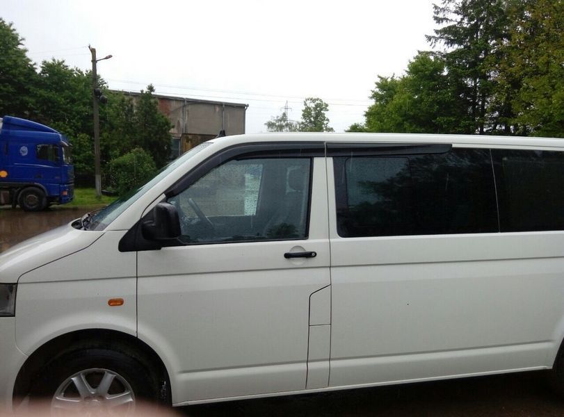 Ветровики на окна (4 шт., Sunplex Sport). Volkswagen T6 2015-2024 гг. sp-s-18 фото