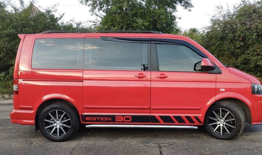 Ветровики на окна (4 шт., Sunplex Sport). Volkswagen T6 2015-2024 гг. sp-s-18 фото