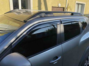 Вітровики з хромованим молдингом (4 шт, Niken). Dacia Duster 2024- рр. brnds2024-w/s фото