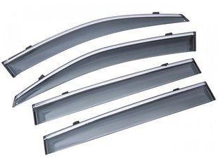 Вітровики вікон (дефлектори) SUN VISORS з хромом Opel Mokka 2012-2019/ Buick Encore 2013-2019 KL-1278 KL-1278 фото