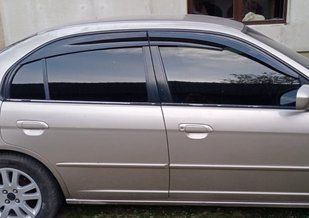 Ветровики на окна (4 шт., Sunplex Sport). Honda Civic Sedan VII 2001-2006 гг. sp-s-09 фото