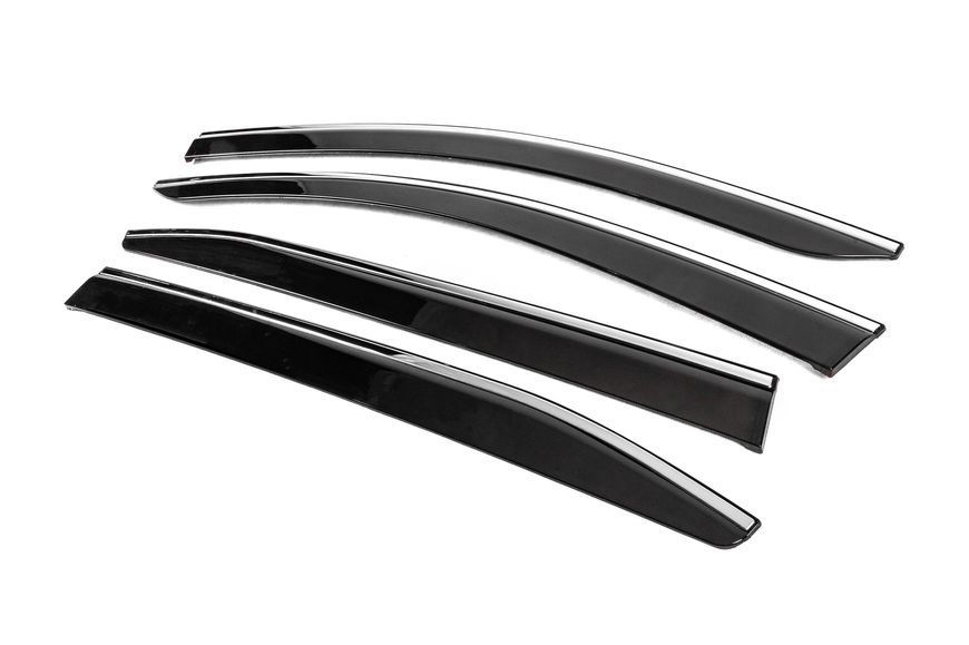 Ветровики с хромированным молдингом (4 шт., Sunplex Chrome).Citroen C5 Aircross 2017-2025 гг. chr-1004002 фото