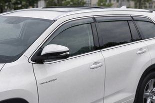 Ветровики с хромированным молдингом Niken Luxury (6 шт). Toyota Highlander 2013-2019 гг. btyhl1523-w/s-6ps фото
