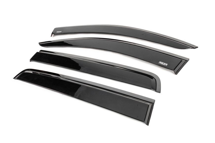 Вітровики з чорним молдингом Niken Luxury (2015-2022, 4 шт).Ford Ranger 2011&ndash;2022 гг. 069fo250201 фото