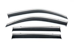 Ветровики с хромированным молдингом Niken Luxury (для F-30, 4 шт). BMW 3 серия F30/F31 2012-2019 гг. bbmw31523-w/s фото