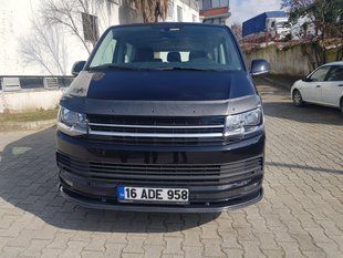 Дефлектор капоту під карбон (EuroCap). Volkswagen T6 2015-2024 рр. 8081k066car фото