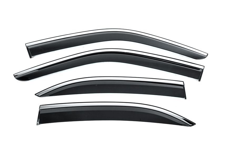 Вітровики з хромованим молдингом Niken Luxury (4 шт).Mercedes E-сlass W210 1995-2002 гг. bbzec9502-w/s фото