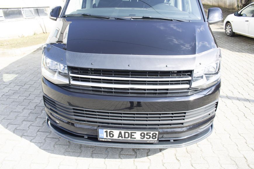 Дефлектор капоту під карбон (EuroCap). Volkswagen T6 2015-2024 рр. 8081k066car фото