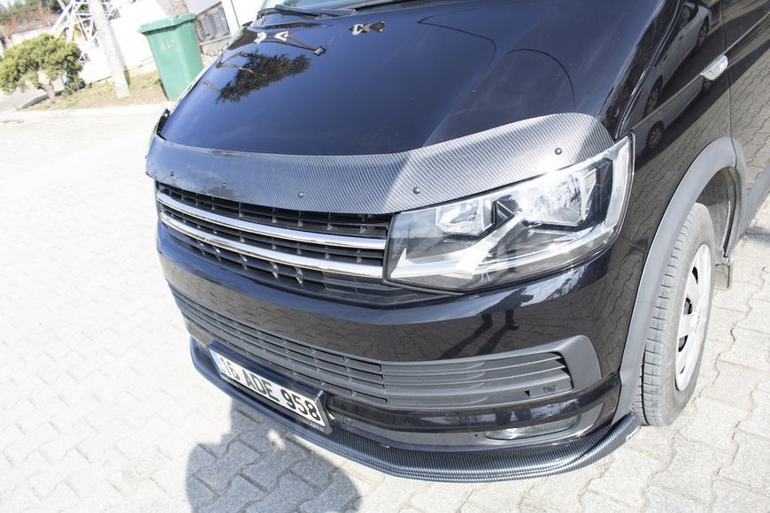 Дефлектор капоту під карбон (EuroCap). Volkswagen T6 2015-2024 рр. 8081k066car фото
