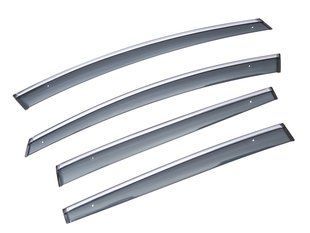 Вітровики вікон (дефлектори) SUN VISORS з хромом Peugeot 3008 2009- KL-998 фото