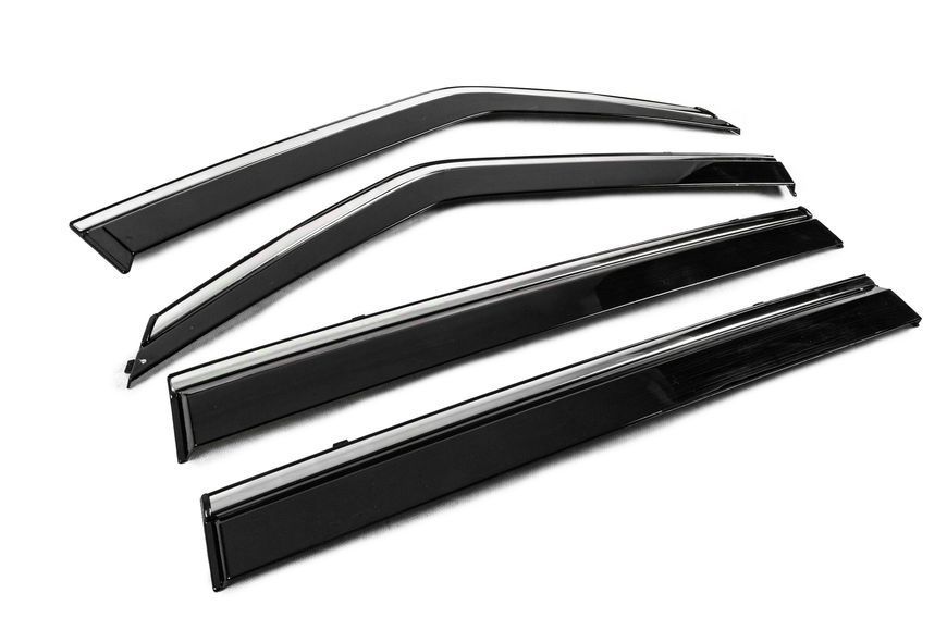 Вітровики з хромованим молдингом Niken Luxury (4 шт).Nissan Patrol Y62 2010-2024 гг. binqx81523-w/s фото