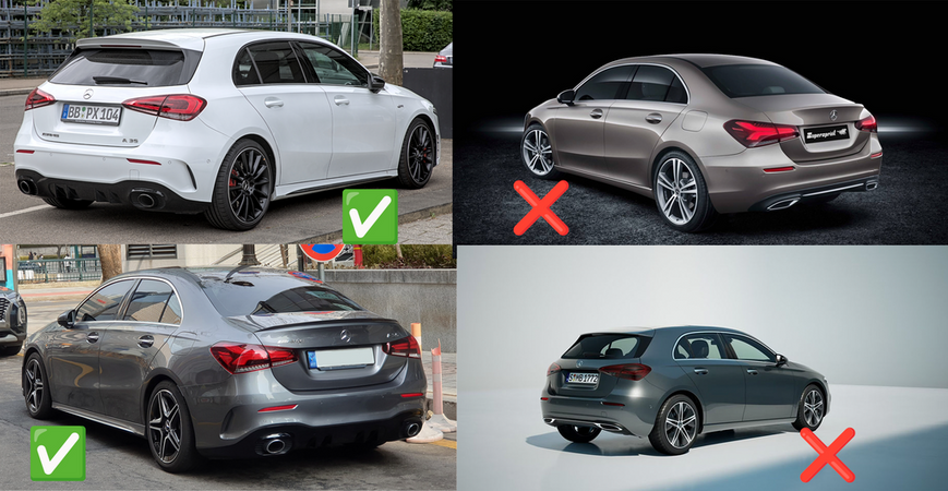 Бризковики Premium AMG / A35 (4 шт). Mercedes A-сlass W177 2018- рр. mfg-mba19 фото