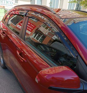 Ветровики на окна (4 шт., Sunplex Sport). Hyundai Kona 2017-2023 гг. sp-s-136 фото