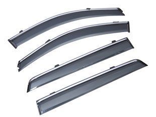 Вітровики вікон (дефлектори) SUN VISORS з хромом HYUNDAI SANTAFE 2006-2012 KL-851 фото