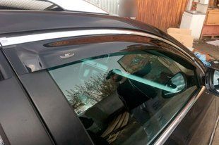 Вітровики з хромованим молдингом молдингом SW (4 шт, EU, HIC). Volkswagen Passat B7 2012-2015 рр. vw25-m фото