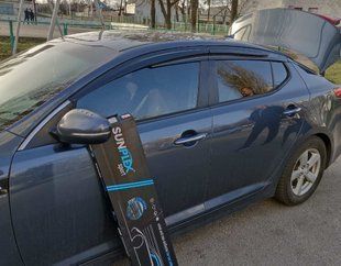Ветровики на окна (4 шт., Sunplex Sport). Kia Optima 2010-2016 гг. sp-s-106 фото